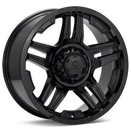 Granite Alloy GA644 Gloss Black Painted Wheels 20 In 20x9 +18 644-2963BKG+18