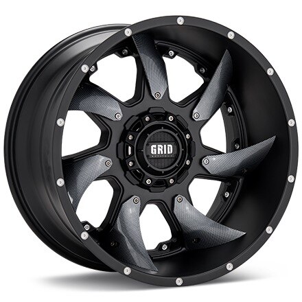 GRID GD01 Left Black Painted Wheels 20 In 20x10 -25 121535B287L