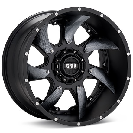 GRID GD01 Right Black Painted Wheels 17 In 17x9 +00 1179237B8R