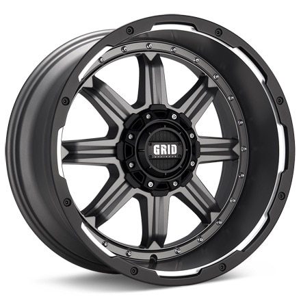 GRID GD10 Anthracite W/Black Lip Wheels 20 In 20x12 -44 121288A424