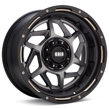 GRID GD14 Anthracite w/Black Lip Wheels 17 In 17x9 -12 D17927A178