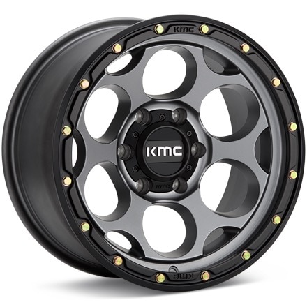 KMC KM541 Dirty Harry Grey w/Black Lip Wheels 17 In 17x8.5 +00 KM54178568900