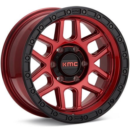 KMC KM544 Mesa Candy Red w/Black Ring Wheels 17 In 17x8.5 +00 KM54478550900