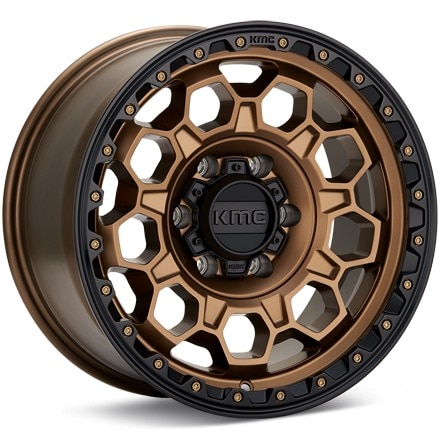 KMC KM545 Trek Matte Bronze W/Black Lip Wheels 17 In 17x8 +35 KM54578012635