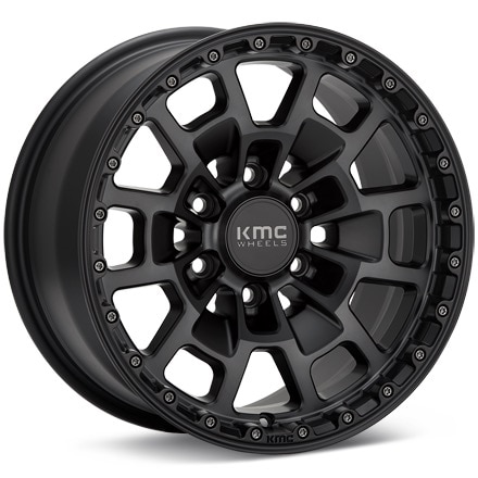 KMC KM718 Summit Black Machined w/Grey Tint Wheels 16 In 16x8 00 KM71868068400