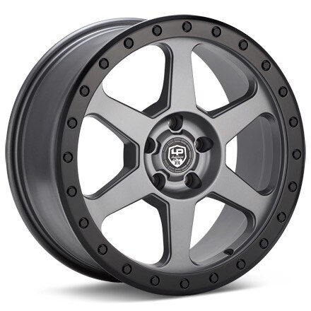 LP Aventure LP3-20 Grey Painted w/Black Ring Wheels 17 In 17x8 +20 LP3L178510020GBR