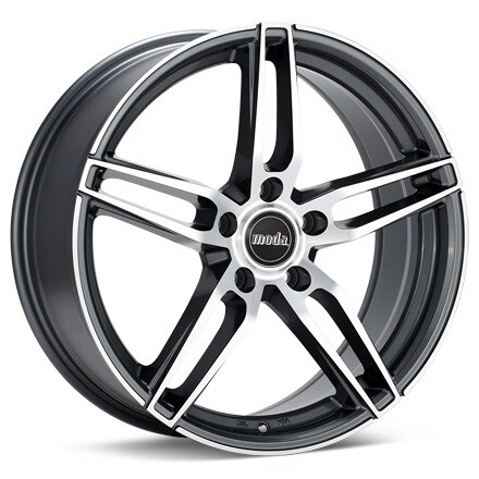moda MD26 Machined w/Anthracite Accent Wheels 17 In 17x8 +48 MD26701AMF
