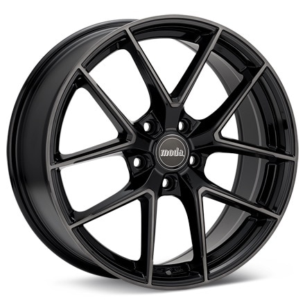 moda MD27 Black Machined w/Dark Tint Wheels 18 In 18x8 +35 MD27802BMDT