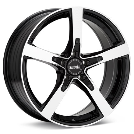 moda MD28 Machined w/Black Accent Wheels 18 In 18x8 +35 MD28804BMF