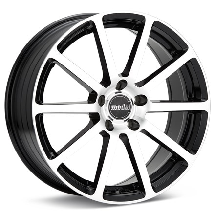 moda MD30 Machined w/Black Accent Wheels 18 In 18x8 +35 MD30804BMF
