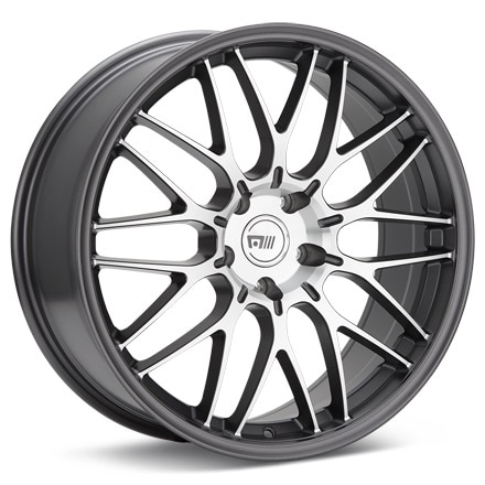 MOTEGI RACING MR153 CM10 Machined w/Gunmetal Accent Wheels 20 In 20x8.5 +45 MR15328557545