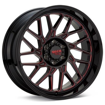 MOTO METAL MO805 Predator Black w/Red Accent Wheels 20 In 20x10 -18 MO80521050918N