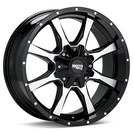 MOTO METAL MO970 Machined w/Black Accent Wheels 20 In 20x10 -18 MO97021035318NUS