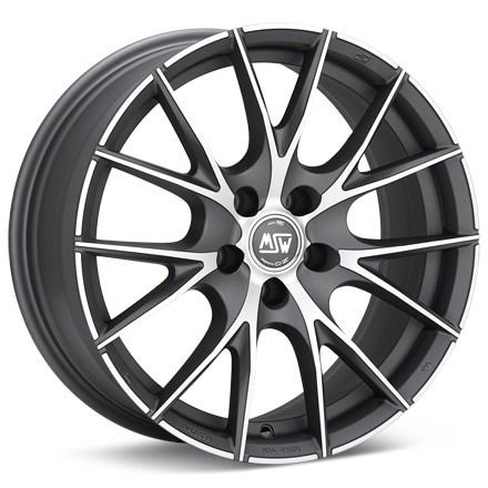 MSW Type 25 Machined w/Matte Grey Accent Wheels 18 In 18x9 +21 W19223002P2