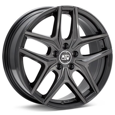 MSW Type 40 Gloss Gunmetal Silver Painted Wheels 20 In 20x8.5 +35 W19304503GC