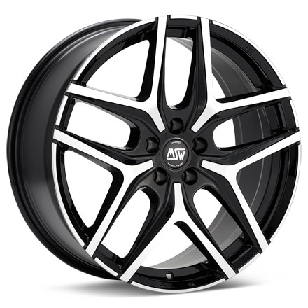 MSW Type 40 Machined w/Black Accent Wheels 20 In 20x8.5 +30 W1930450256