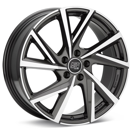 MSW Type 80 5-Lug Machined w/Gunmetal Accent Wheels 19 In 19x7.5 47.5 W19380002TT8