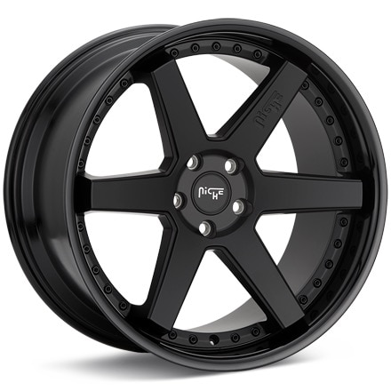 Niche Road Wheels Altair Black w/Gloss Black Lip Wheels 18 In 18x8.5 +35 M192188565+35
