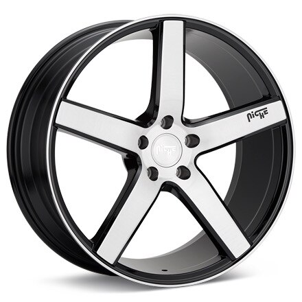 Niche Road Wheels Milan Machined w/Gloss Black Accent Wheels 22 In 22x9 +38 M124229065+38