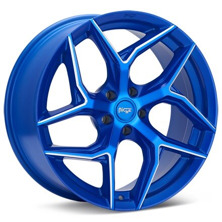 Niche Road Wheels Torsion Anodized Blue W/Milled Accent Wheels 20 In 20x9 +35 M268209065+35