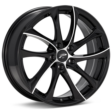 Platinum Gyro Machined W/Black Accent Wheels 17 In 17x7.5 35 438-7791U+35