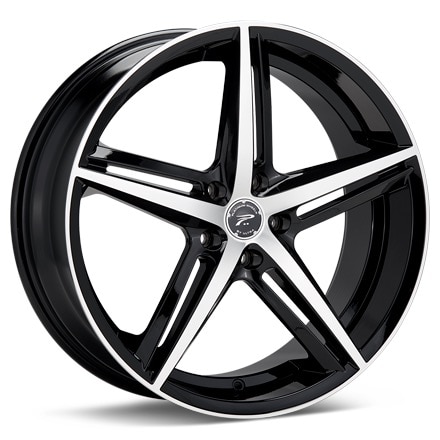 Platinum Smooth Trip Machined w/Black Accent Wheels 17 In 17x8 40 440-7844U+40