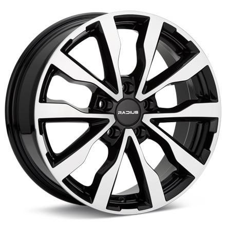 RADIUS WI15 Machined w/Black Accent Wheels 17 In 17x7 +45 WI15770511445BMF
