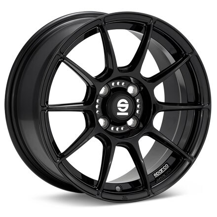 Sparco FF-1 Gloss Black Painted Wheels 15 In 15x7 +35 W29075500C5