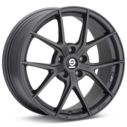 Sparco Podio Matte Graphite Silver Wheels 19 In 19x8.5 +35 W29099002O1