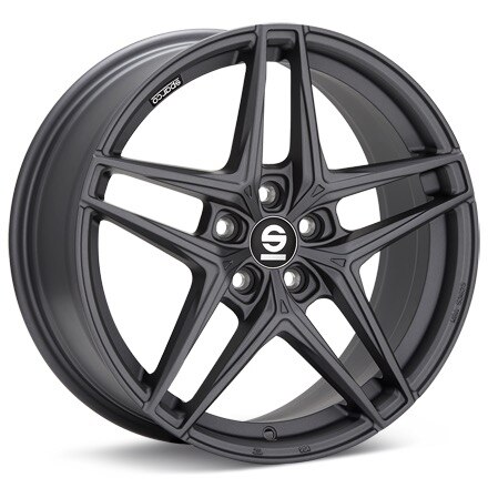 Sparco Record Matte Graphite Silver Wheels 17 In 17x7.5 +45 W29095502O1