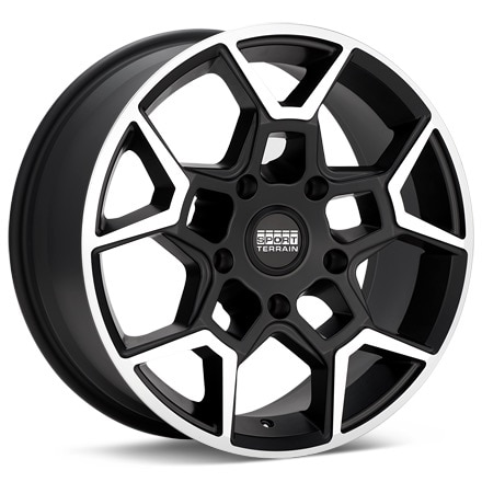 Sport Terrain Oasis 5-lug Machined w/Black Accent Wheels 18 In 18x8 +45 MO1880512045BMF