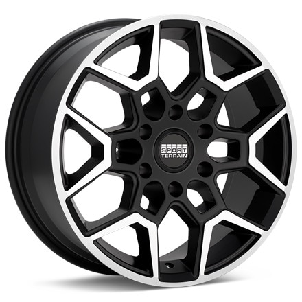 Sport Terrain Oasis 6-lug Machined w/Black Accent Wheels 17 In 17x8 +25 MO1780613925BMF