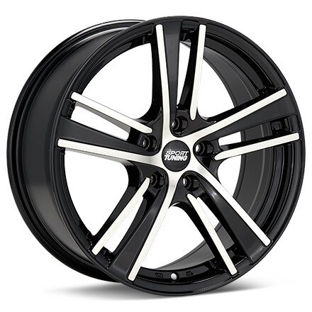 Sport Tuning T12 Machined w/Black Accent Wheels 16 In 16x7.5 38 T12675385105BMF