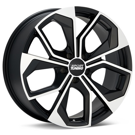 Sport Tuning AT2 Machined w/Black Accent Wheels 17 In 17x7.5 +45 AT2775510045BMF