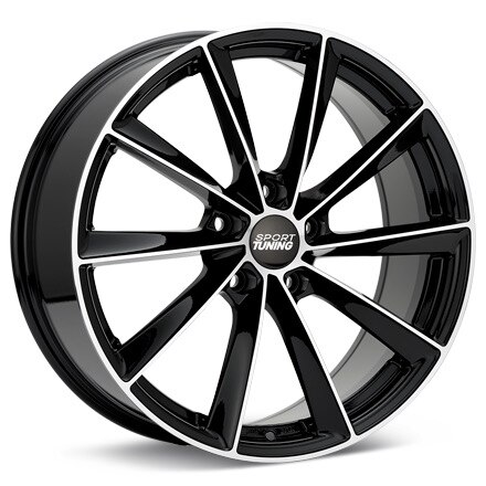 Sport Tuning ST10 Machined w/Black Accent Wheels 17 In 17x7.5 +35 ST10775355114BMF