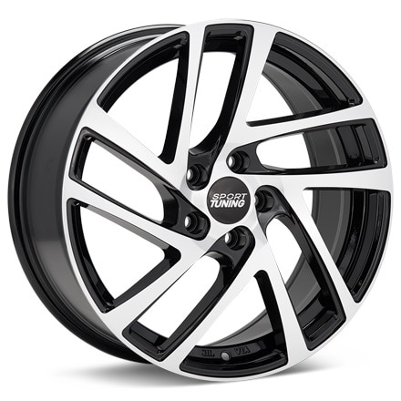 Sport Tuning ST1 Machined w/Black Accent Wheels 17 In 17x8 35 ST1780355114BMF