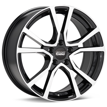 Sport Tuning ST2 Machined w/Black Accent Wheels 16 In 16x7.5 38 ST2675385114BMF