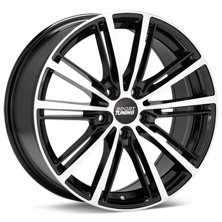 Sport Tuning ST3 Machined w/Black Accent Wheels 16 In 16x7.5 38 ST3675385112BMF