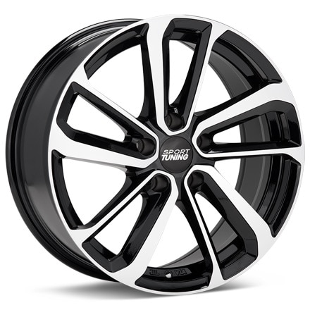 Sport Tuning ST4 Machined W/Black Accent Wheels 16 In 16x7.5 50 ST4675505112BMF