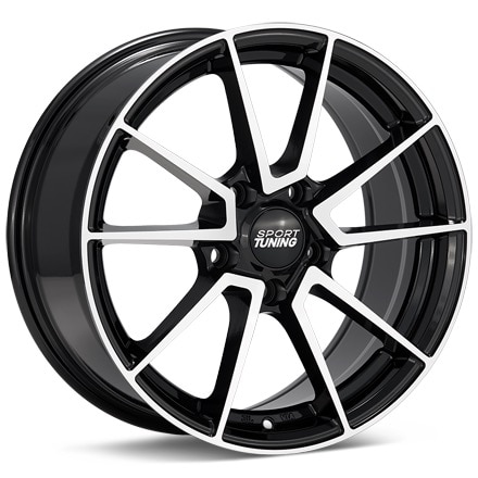 Sport Tuning ST5 Machined w/Black Accent Wheels 17 In 17x8 48 ST5780485114BMF