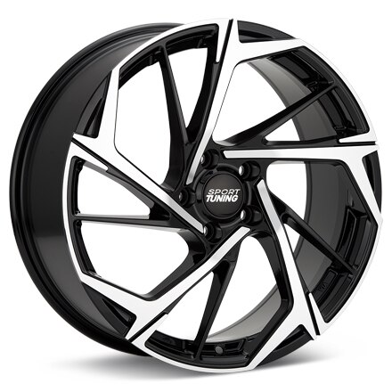 Sport Tuning ST8 Machined w/Black Accent Wheels 17 In 17x7.5 +35 ST8775355114BMF
