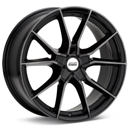 Sport Tuning T16 Brushed w/Dark Tint Clearcoat Wheels 16 In 16x7.5 +35 T16675355100BMT