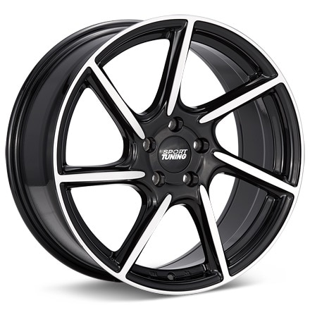 Sport Tuning T24 Machined w/Black Accent Wheels 18 In 18x8 42 T24880425108BMF