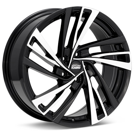 Sport Tuning T25 Machined w/Black Accent Wheels 16 In 16x7.5 +35 T251675510035BMF