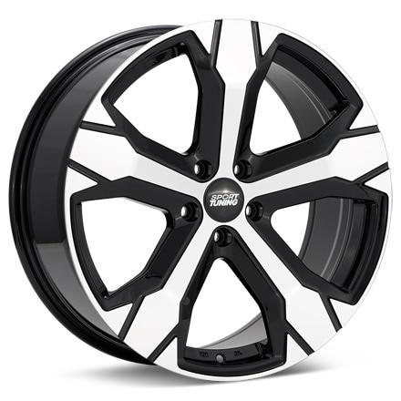 Sport Tuning T27 Machined w/Black Accent Wheels 18 In 18x8 +45 T271880511445BMF