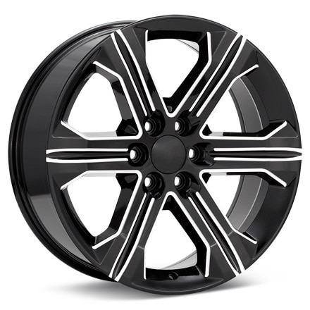 Sport Muscle SM47 Black w/Milled Accent Wheels 22 In 22x9 +24 47290246513
