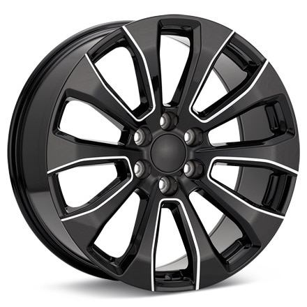 Sport Muscle SM92 Gloss Black w/Milled Accent Wheels 22 In 22x9 +28 92290286513