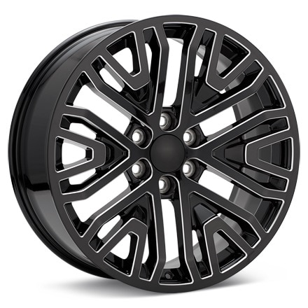 Sport Muscle SM93 Gloss Black w/Milled Accent Wheels 22 In 22x9 +28 93290286513