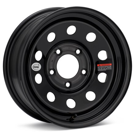 Taskmaster Trailer Vesper 15 5-Lug Gloss Black Painted Wheels 15 In 15x5 00 MX550545BM1BX