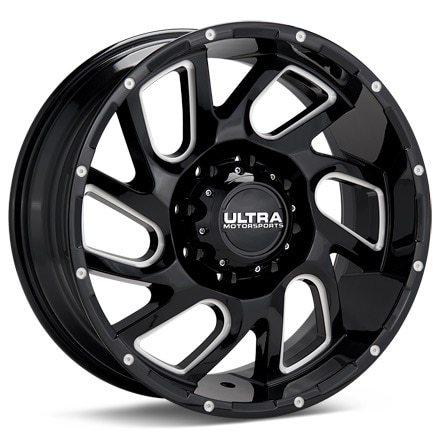 Ultra Carnage Black w/Milled Accent Wheels 17 In 17x9 +18 221-7984BM+18